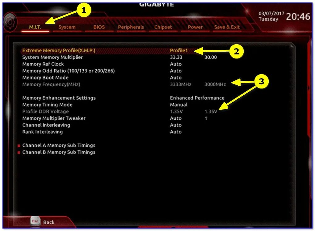 Как разогнать память msi. Разгон ОЗУ через биос гигабайт. Биос гигабайт разгон памяти. XMP профиль оперативной памяти Gigabyte BIOS. Разгон оперативной памяти на Gigabyte.