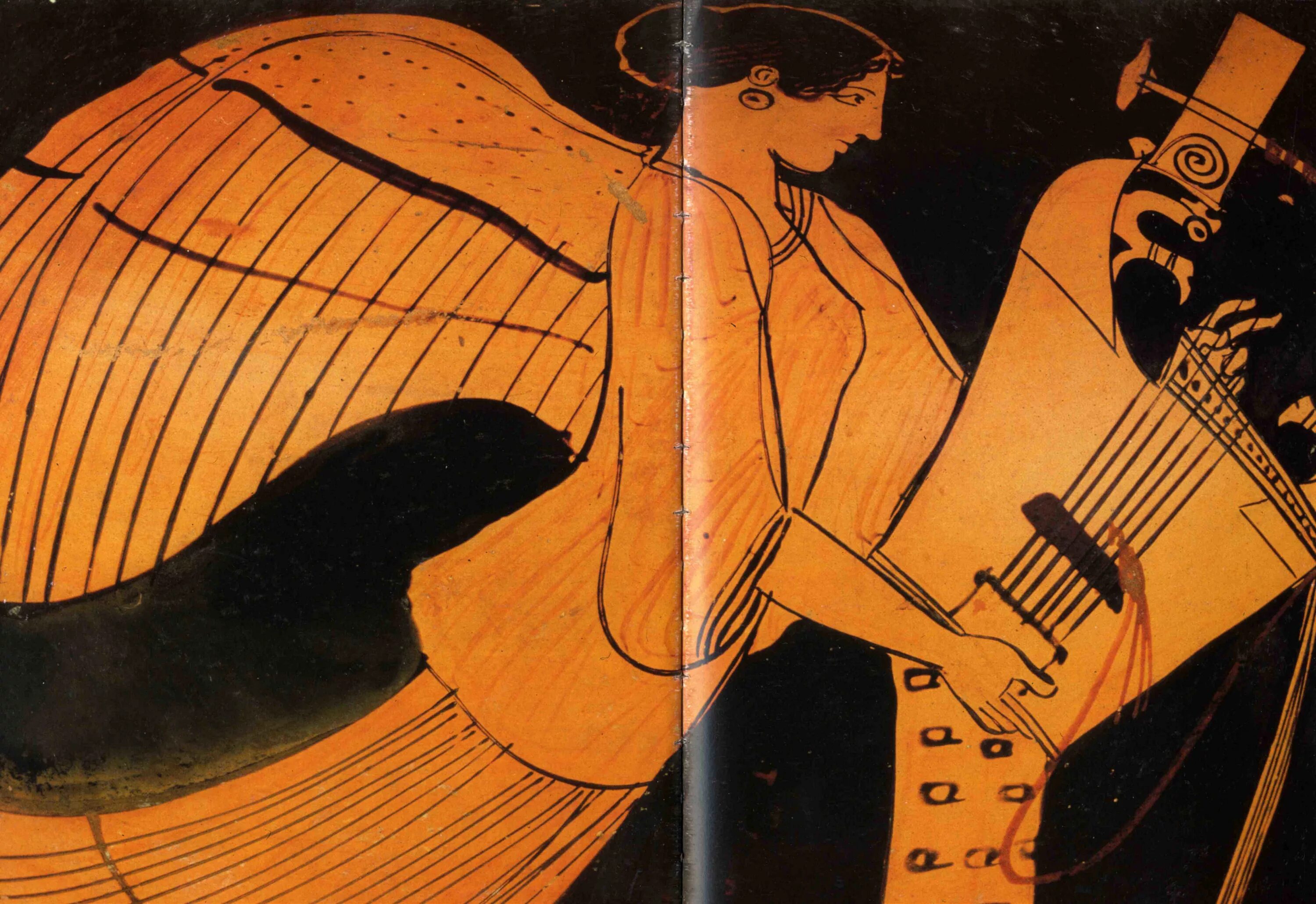 Греческий музыкальный. Музыканты древней Греции Орфей. Кифара это в древней Греции ваза. Кифара Орфея.