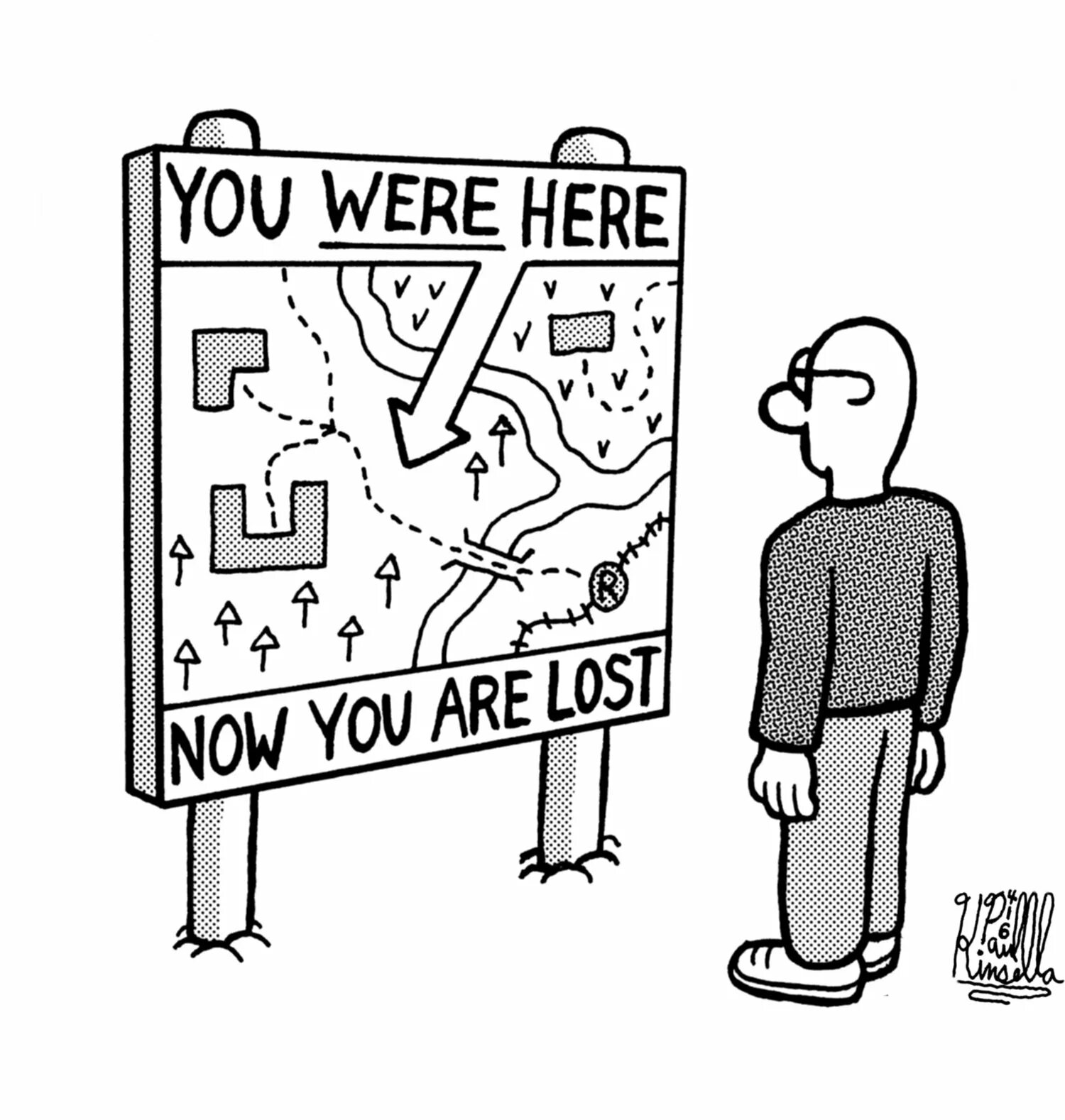 You re here now. Being Lost. Get Lost cartoon. Lose cartoon. Looser cartoon.