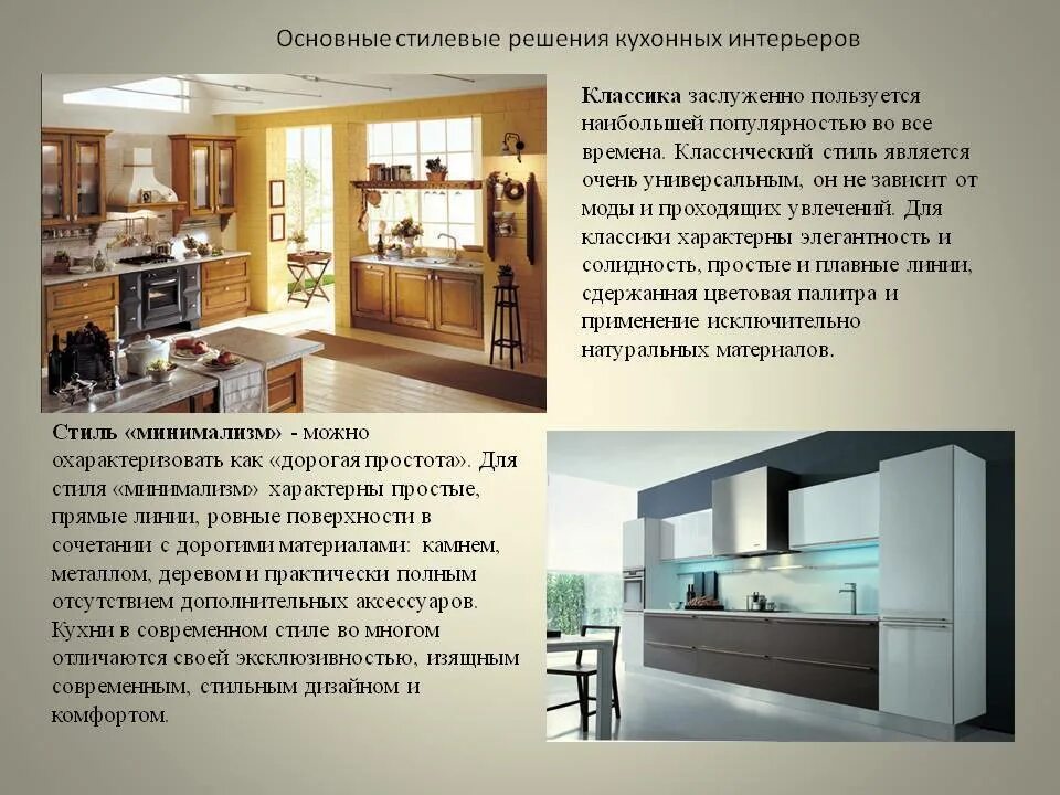 Какие кухни бывают список. Сообщение интерьер кухни. описание кухни. сообщение о стиле кухни. интерьер кухни доклад.