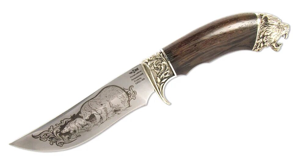 Нож охотничий Орлан. Золотой охотничий нож. Охотничий универсальный нож. Охотничий нож на белом фоне.