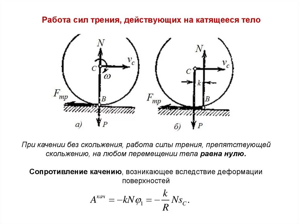 Какие движения совершает. Сила трения по окружности формула. Работа силы трения скольжения формула. Работа силы трения качения. Как посчитать работу силы трения.