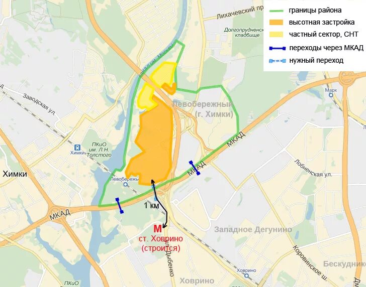 Левобережный какое метро. Границы района Ховрино. Бусиновская развязка схема. Границы района Левобережный на карте. Химки метро Ховрино.