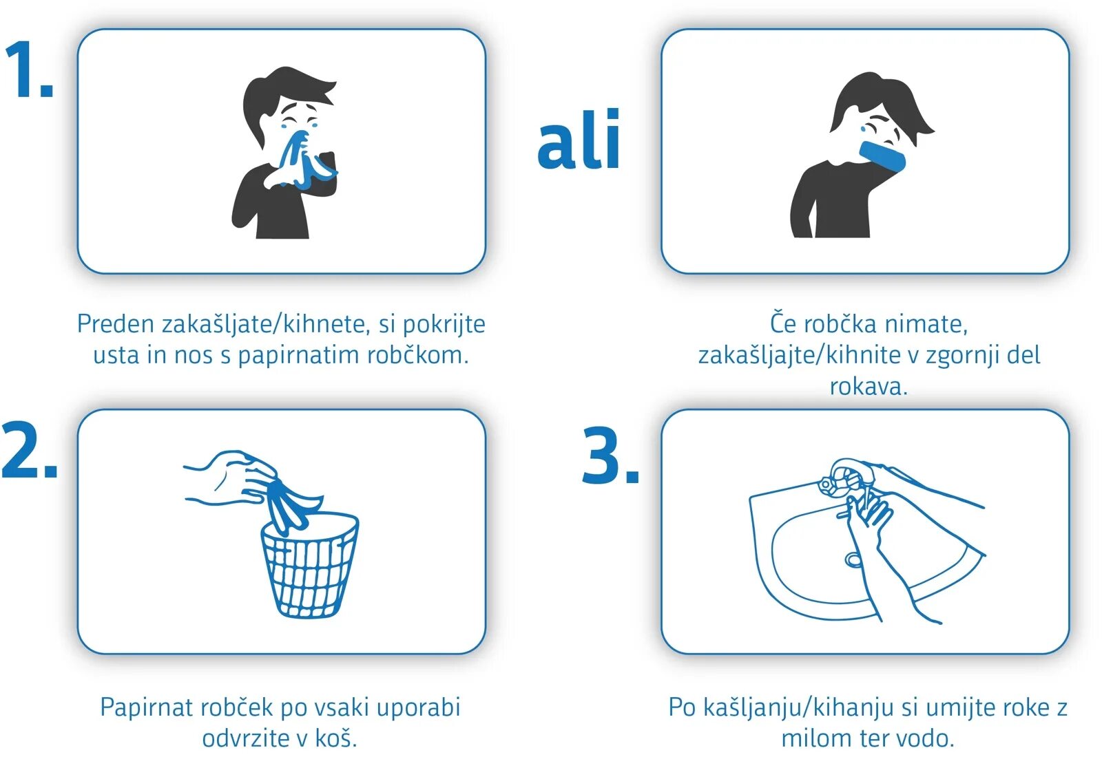 Use immediately. Use respiratory hygiene cough etiquette. dispose. touch your nose with your elbow. dispose of after use.