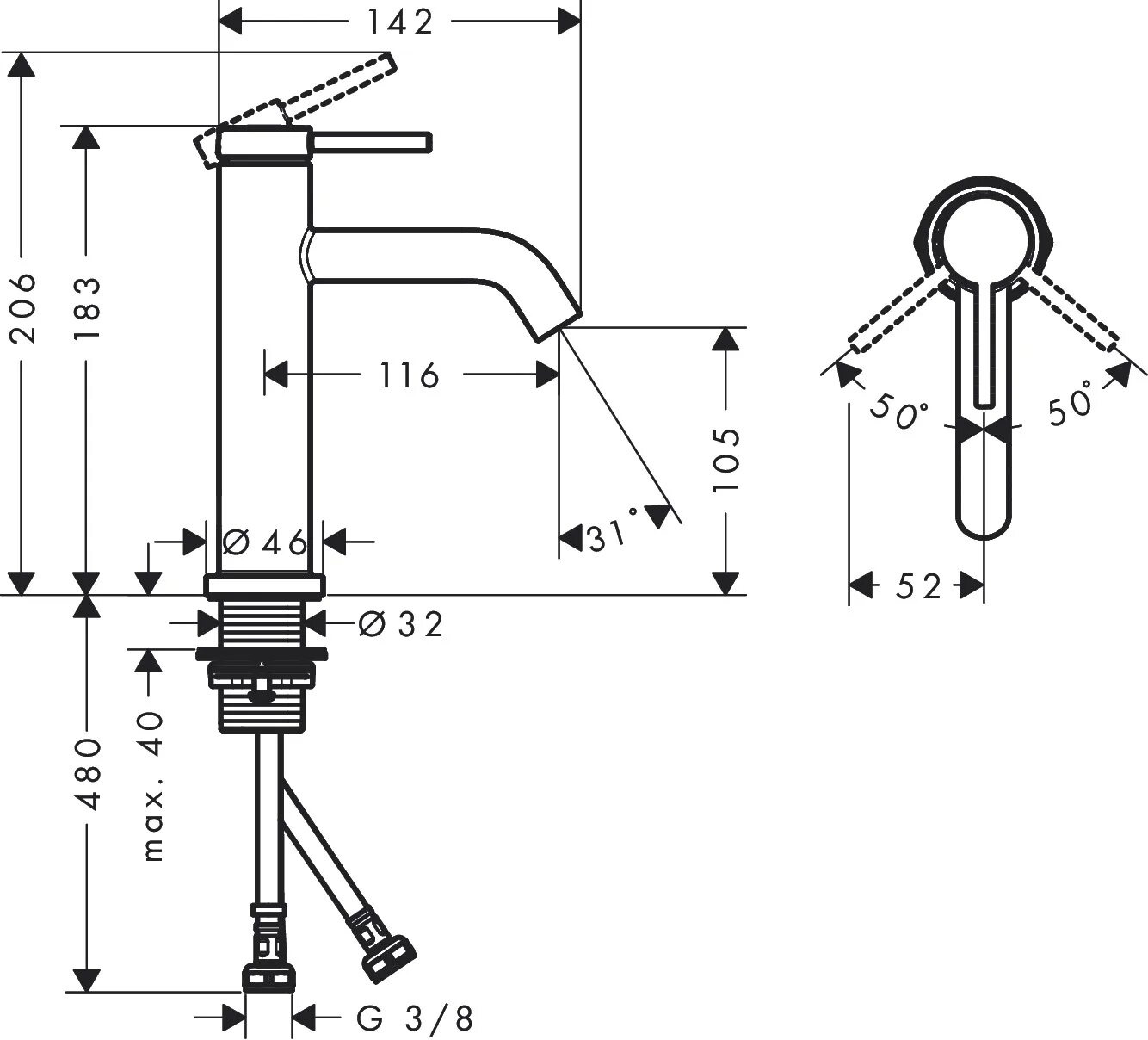 Hansgrohe tecturis. Hansgrohe tecturis s. донный клапан hansgrohe для раковины, хром 94139000. смеситель s253 масса.
