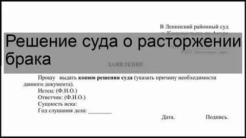 Прошу выдать копию решения