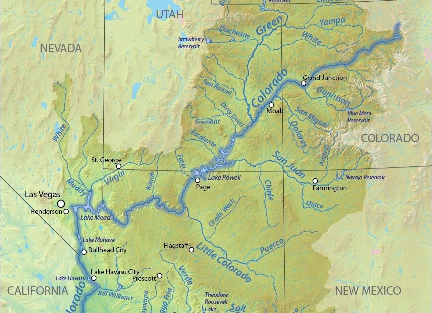 Река Колорадо на карте Северной. Бассейн реки Колорадо. Где находится река Колорадо на карте. Река Колорадо на карте Северной Америки. Направление реки колорадо