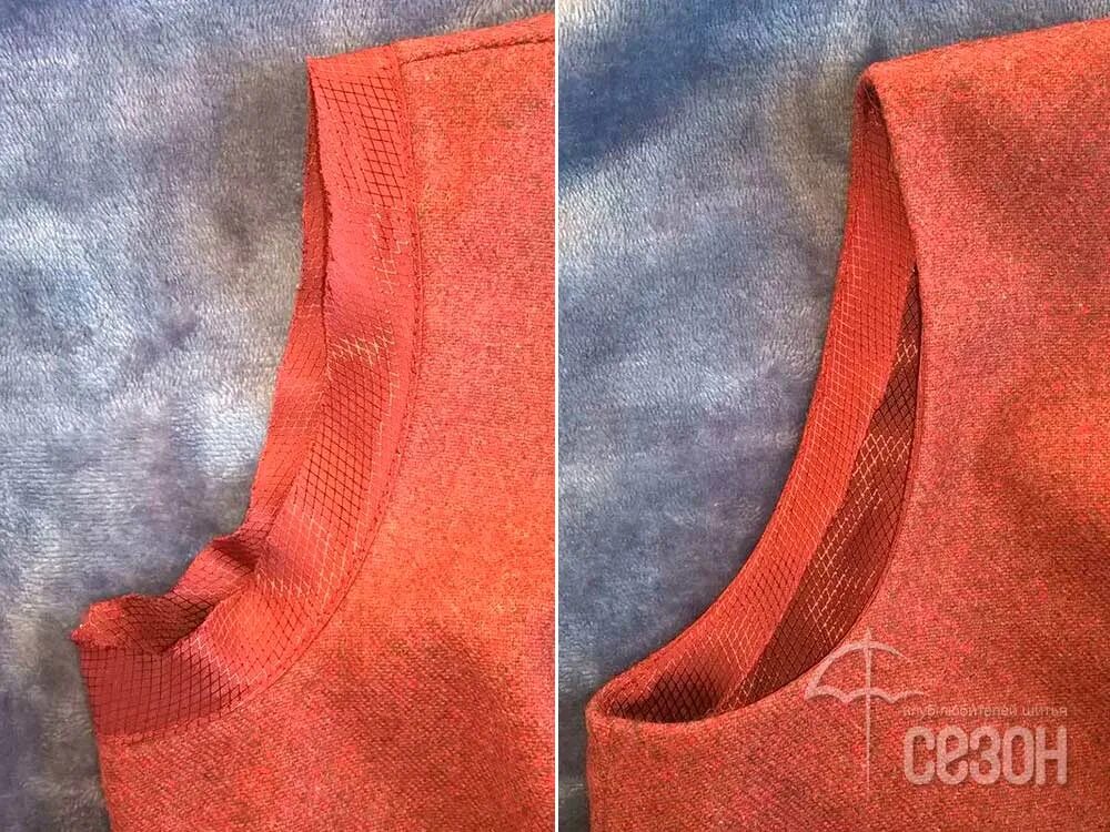 Обтачка горловины косой бейкой. Обработка косой бейкой горловины и проймы. Обтачка горловины бейкой. Обработка горловины бейкой схема. Обтачка рукава.