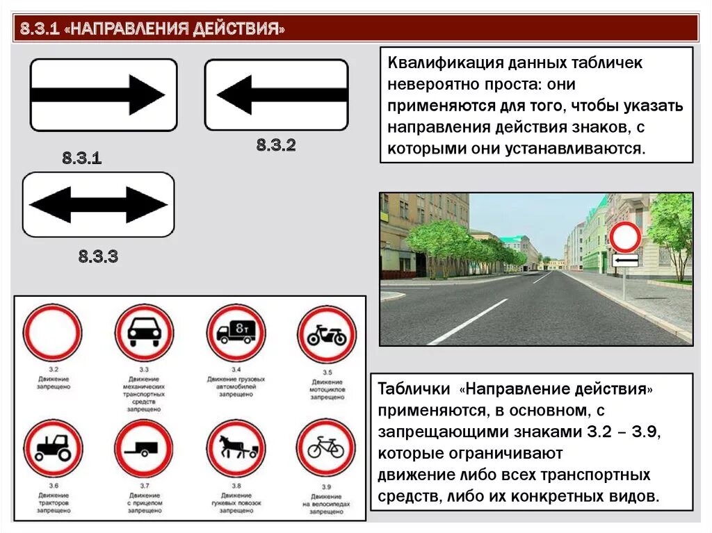 Проезд транспортных средств запрещено. Знак 8.3.1 направление действия. Знаки дорожные 2.3.1 ПДД РФ. Табличка 8.3.1 зона действия. Знак дорожный 8.3.1 "направление действия".