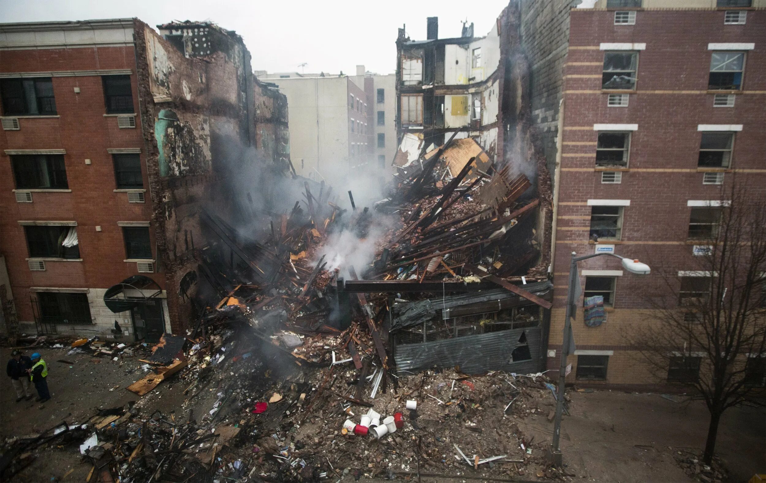 The explosion tore through the building