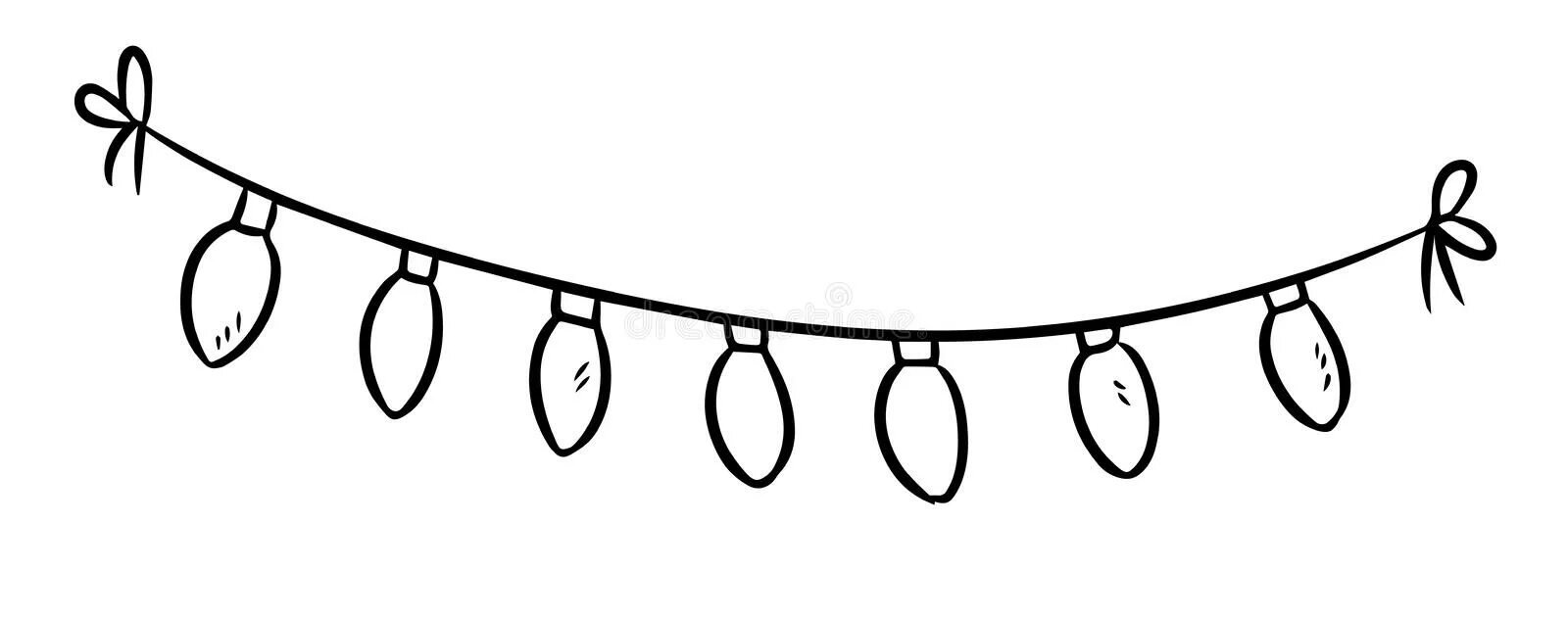 Новогодняя гирлянда раскраска для детей (Много фото!) - drawpics.ru