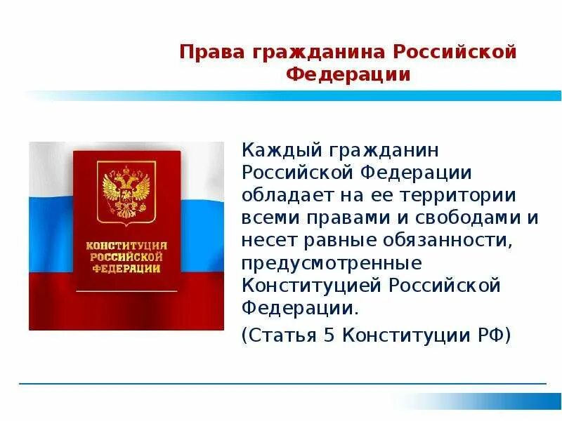 Право гражданина Российской Федерации. Граждане имеют право. На что имеет право каждый гражданин РФ.