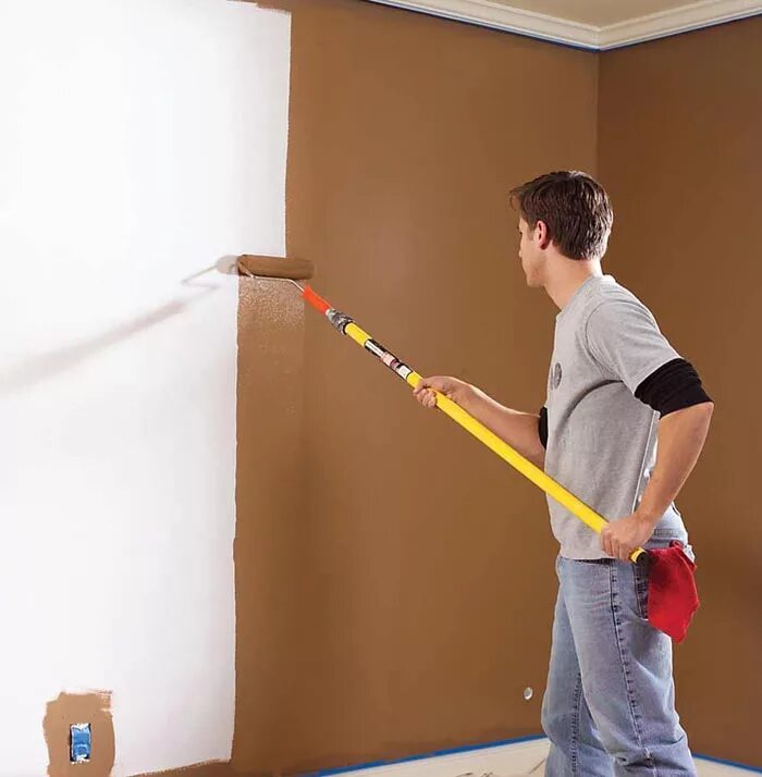 Покраска гипсокартона краской. Крашенные стены. Окрашивание стен. Краска для стен в квартире. Малярка стен.