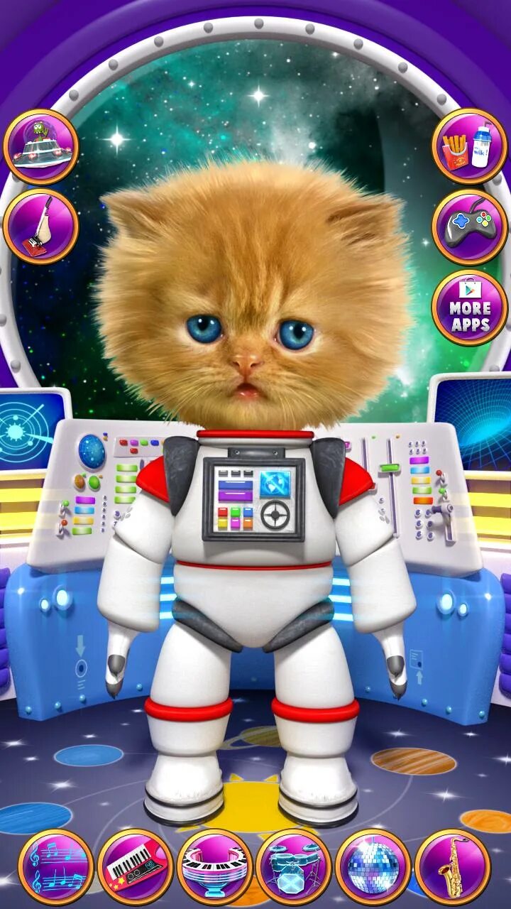 Talking baby cat история. Говорящий котенок в космосе. Говорящий котик для андроид. Приложение говорящий котенок для андроид. Говорящие котята.