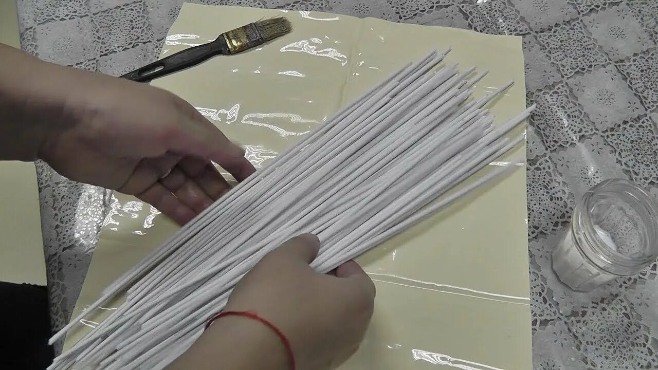 Обработка бумажных трубочек