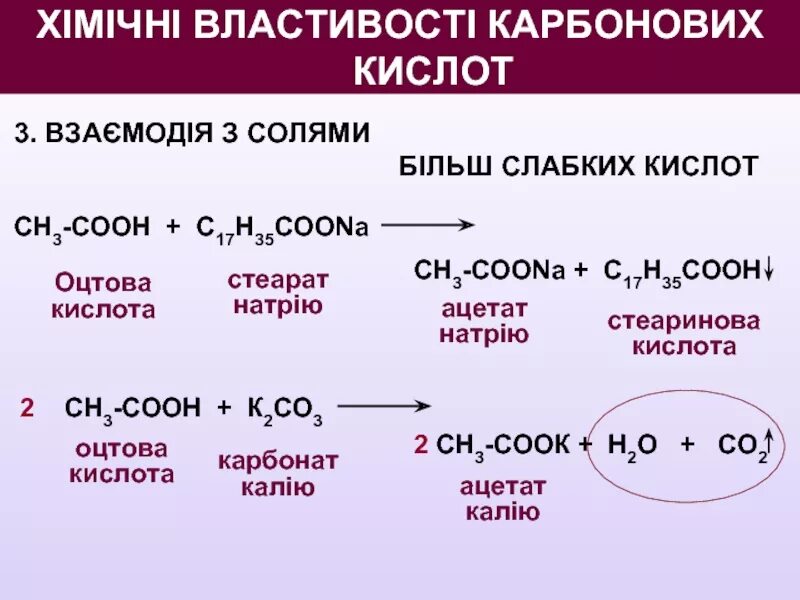 Н2 сн3 сн2 сн3. Карбонові кислоти. с17н35соон. сн3соон сн3сооna. сн3-соо-сн2-сн2-сн3 + н2о.