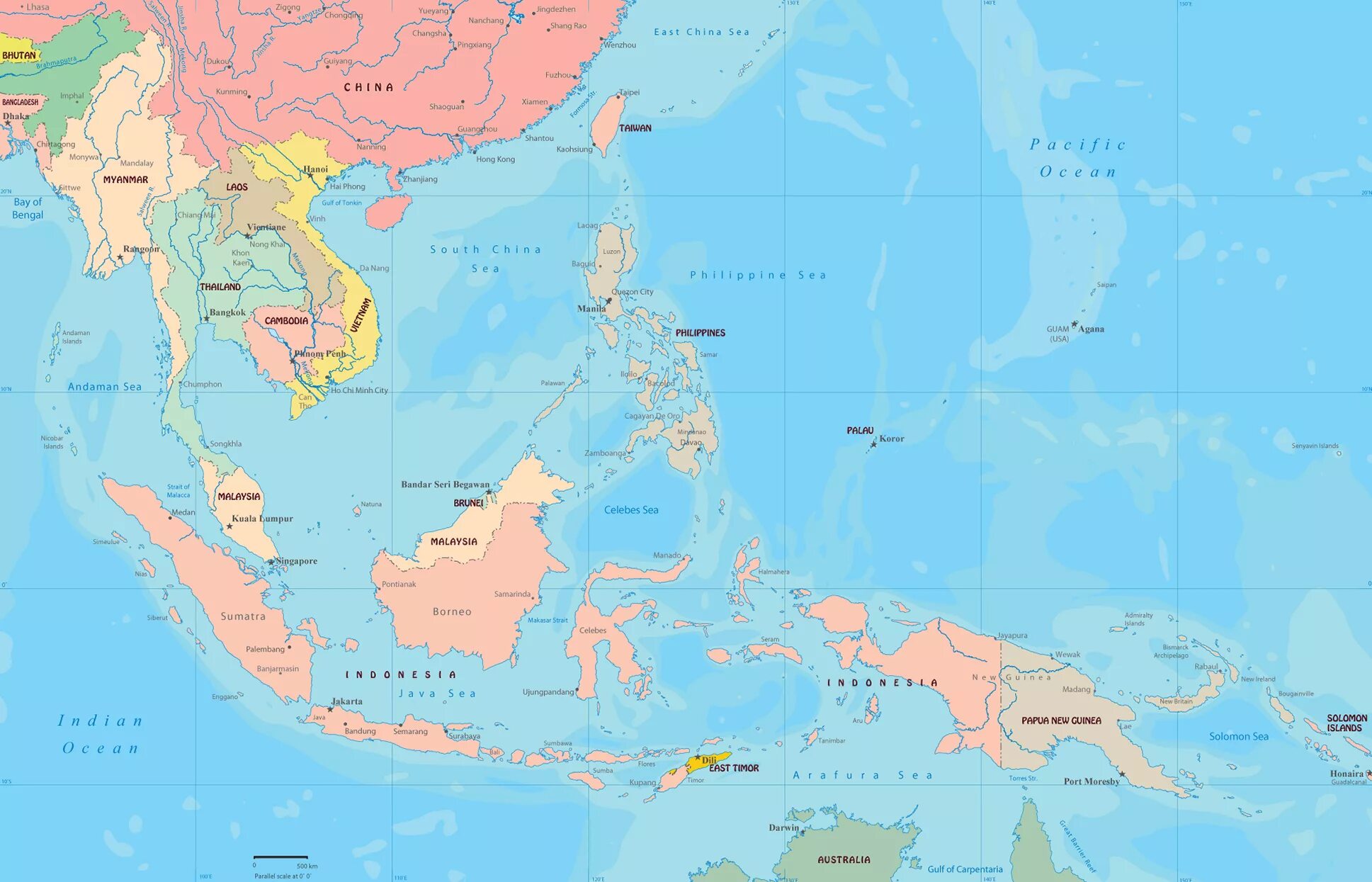 Филиппины индонезия малайзия. Индонезия и Филиппины на карте. Малайзия Индонезия Сингапур карта. Индонезия на карте Юго Восточной Азии. Географическая карта стран Юго Восточной Азии ??.