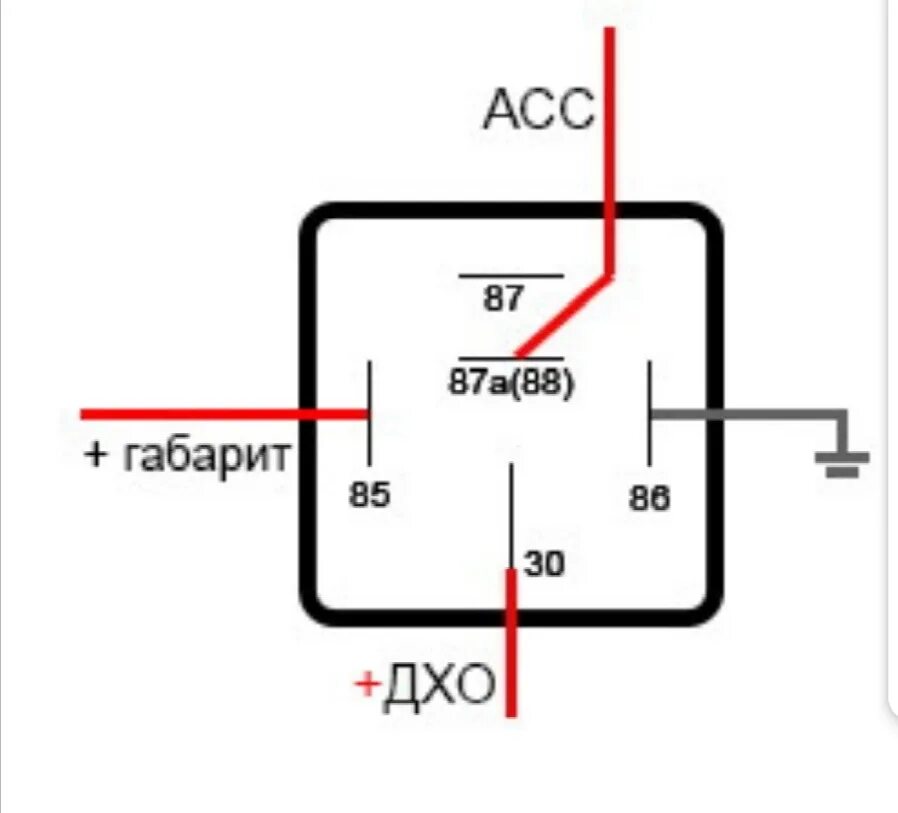 Как подключить реле дхо. 5 Контактное реле Тойота. Подключить ДХО через реле 4 контактное схема. 4 Контактное реле на ДХО. Схема подключения дневных ходовых огней через реле 4 контакта.