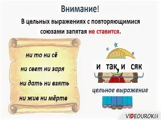 Ни ни правило запятых. И так и сяк запятая. И так и сяк предложение. И так и сяк запятая ставится или нет. Цельные выражения с повторяющимися союзами.