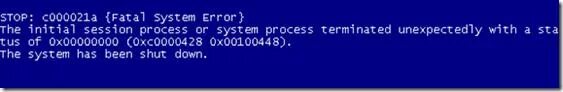 To avoid system error. Fatal system error. stop с000021а fatal system error. stop c00021a. fatal error windows.