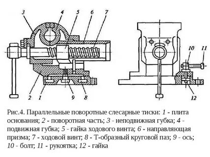 Параллельно поворотные тиски