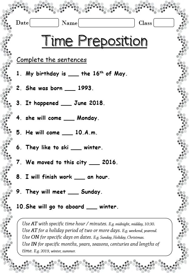 Предлоги времени Worksheets. Предлоги at in on Worksheets. In on at в английском языке Worksheets. Prepositions of time Worksheets. In on at worksheets