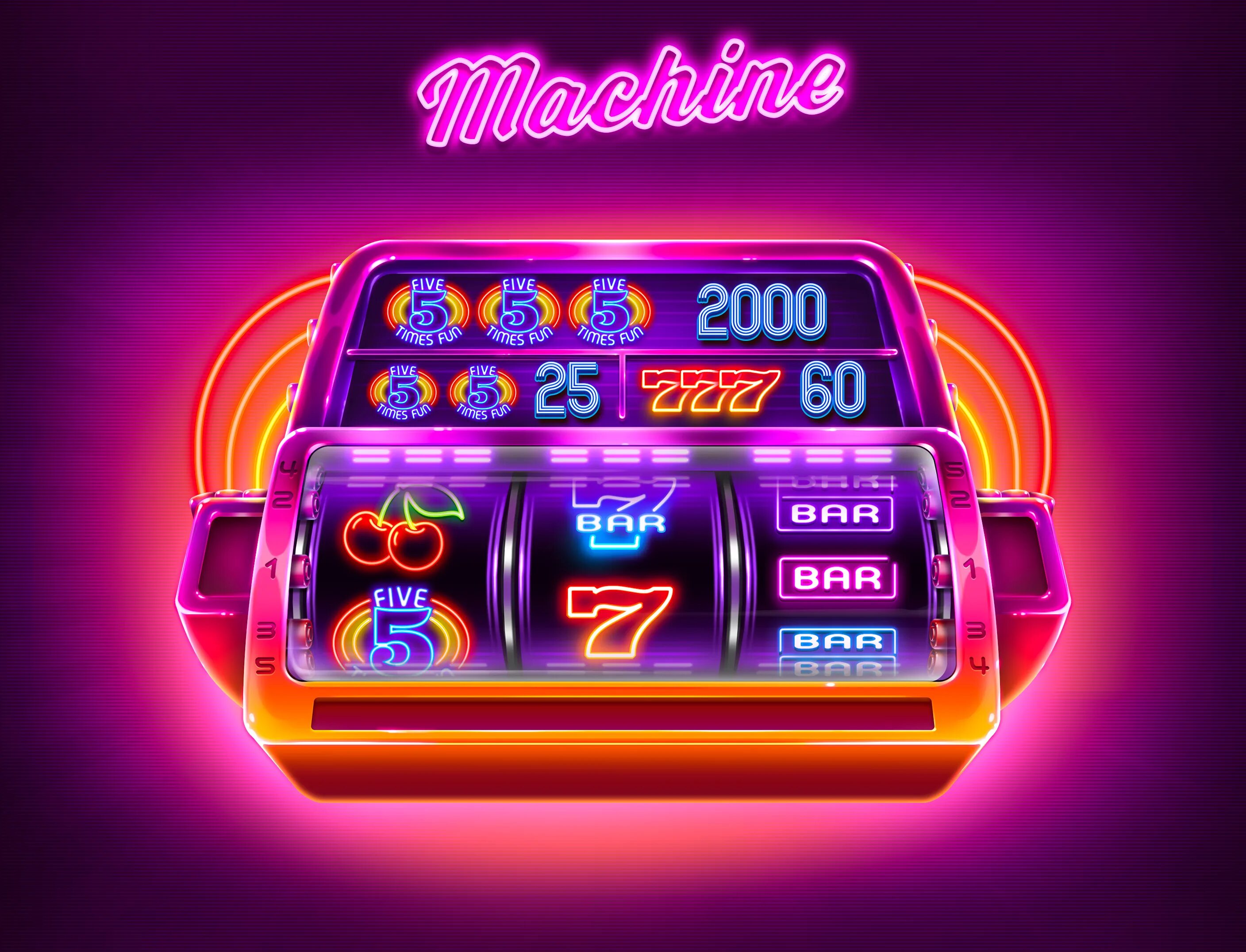 Слоты неон. Casino Slot Machine Neon. Игровые автоматы 3d game 3d slots fun