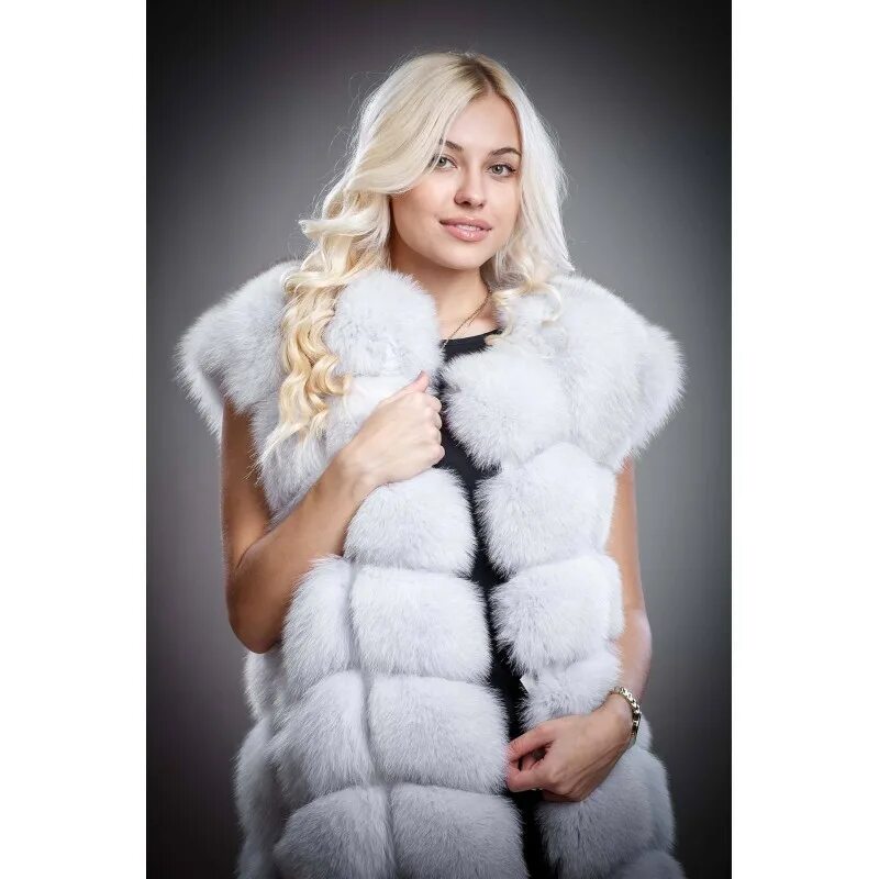 жилет песец алеф 90 см. меховая жилетка женская. жилет меховой женский. жилетка braschi из чернобурки. жилет из чернобурки каляев.
