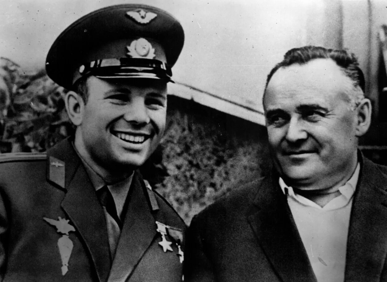 Наставник гагарина. Королёв и Гагарин 1961.