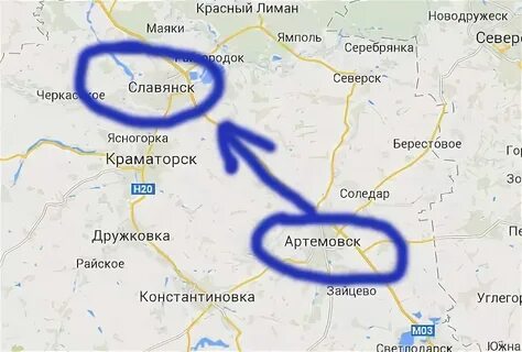 Часов яр славянск расстояние