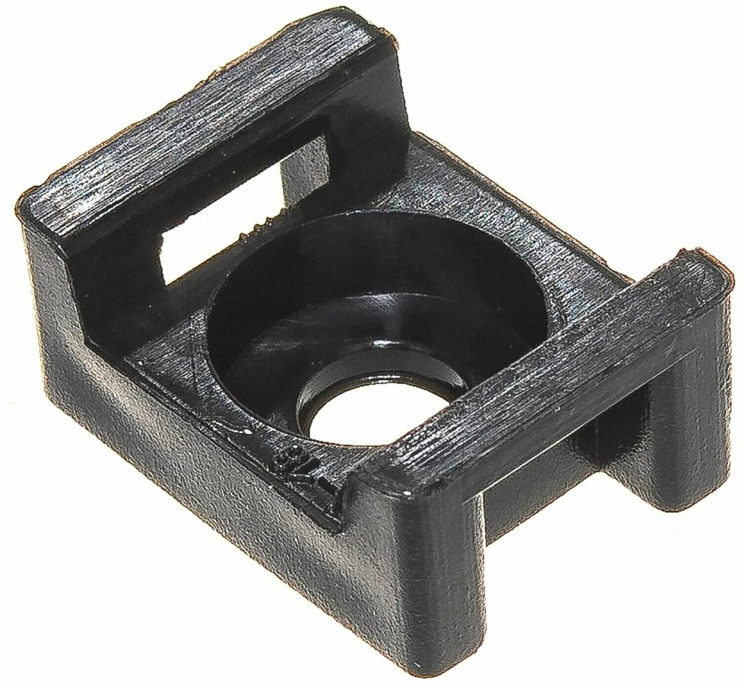 Площадка монтажная под винт пмо 22*16 (бел) (100шт). Площадка монтажная под винт пмо 22х16 (100шт) черная. Крепления под стяжки. Площадка для крепления стяжки 22х16мм (пс-2) бел. Усиленная площадка под хомут-стяжку для труб.