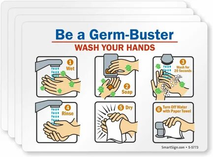 Be a germ buster wash your hands