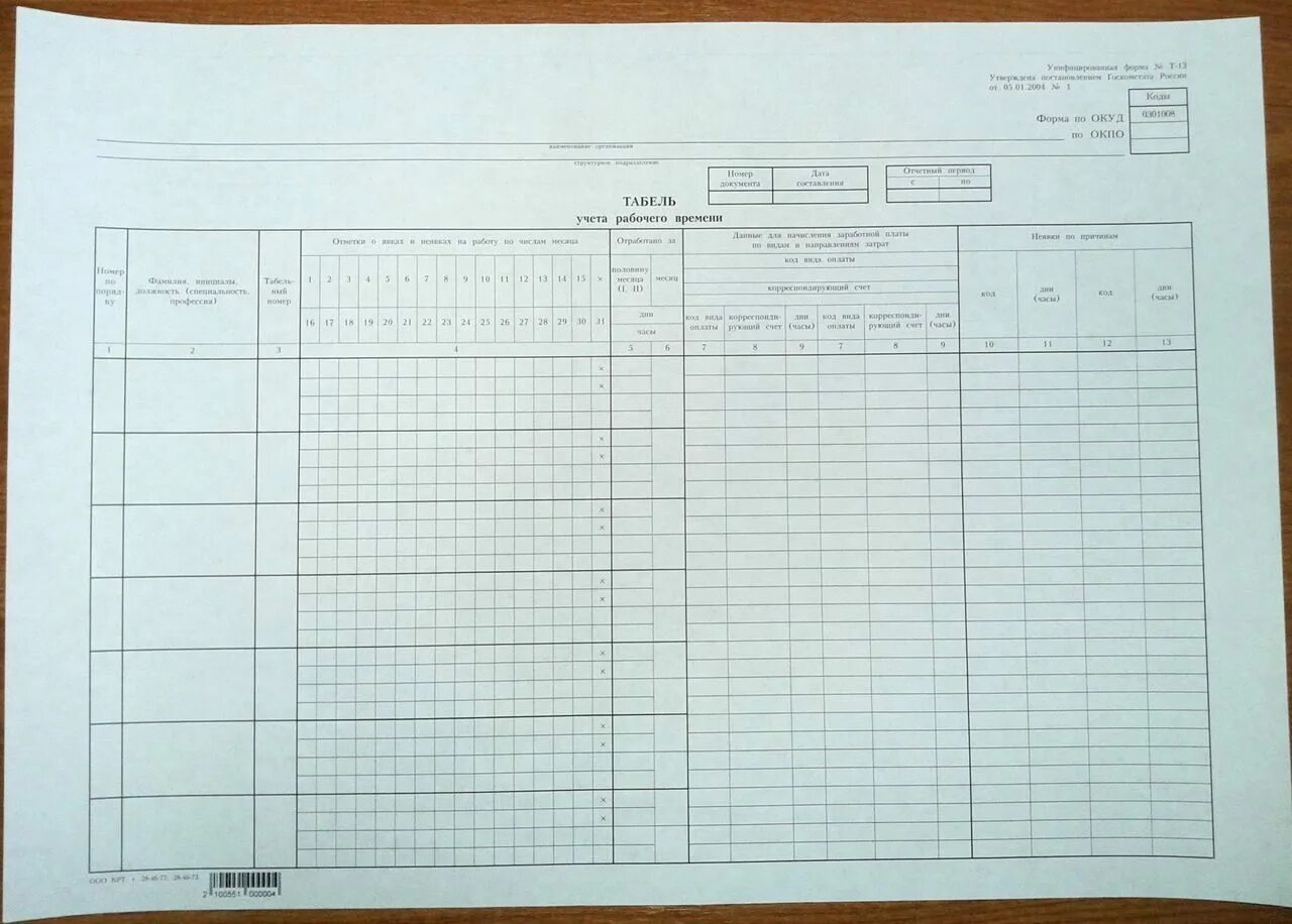 Форма учета отработанного времени. Табель учета рабочего времени т-13. Табель учеты рабочего времени ф. т-13а. Табель учёта т 13. Форма табеля учета рабочего времени (ф. т-13).