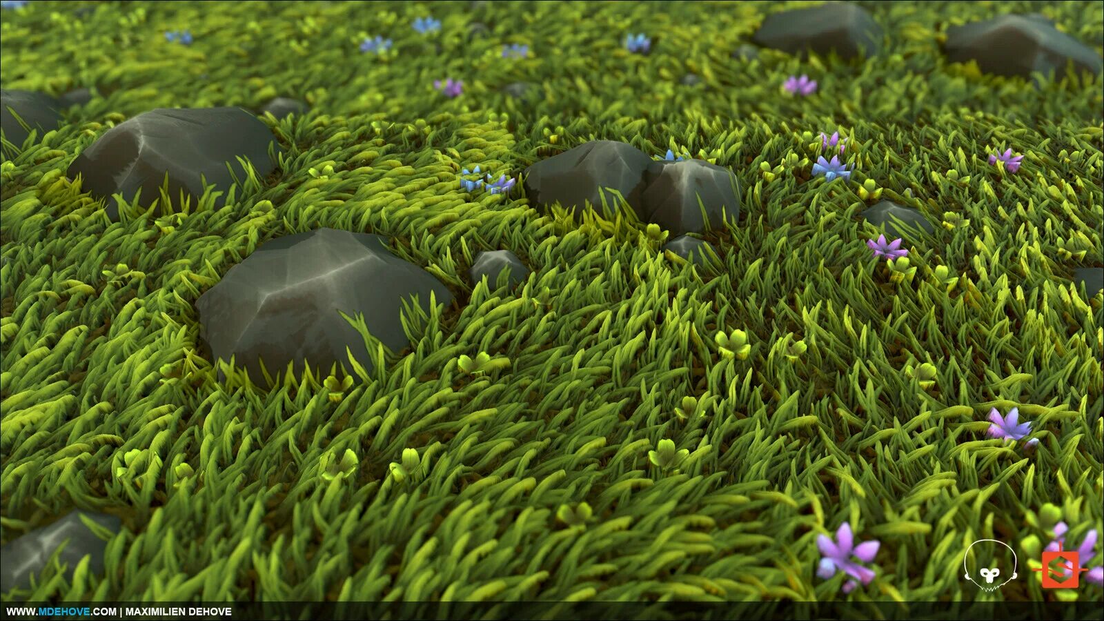 PBR травы. Stylized grass. Stylized grass texture. Фильтр ► stylize ► Wind.... Grass крипта