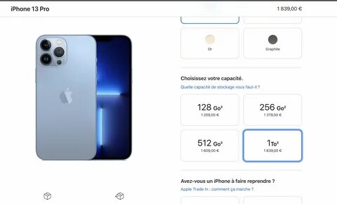 Айфон 13 про сколько гигабайт