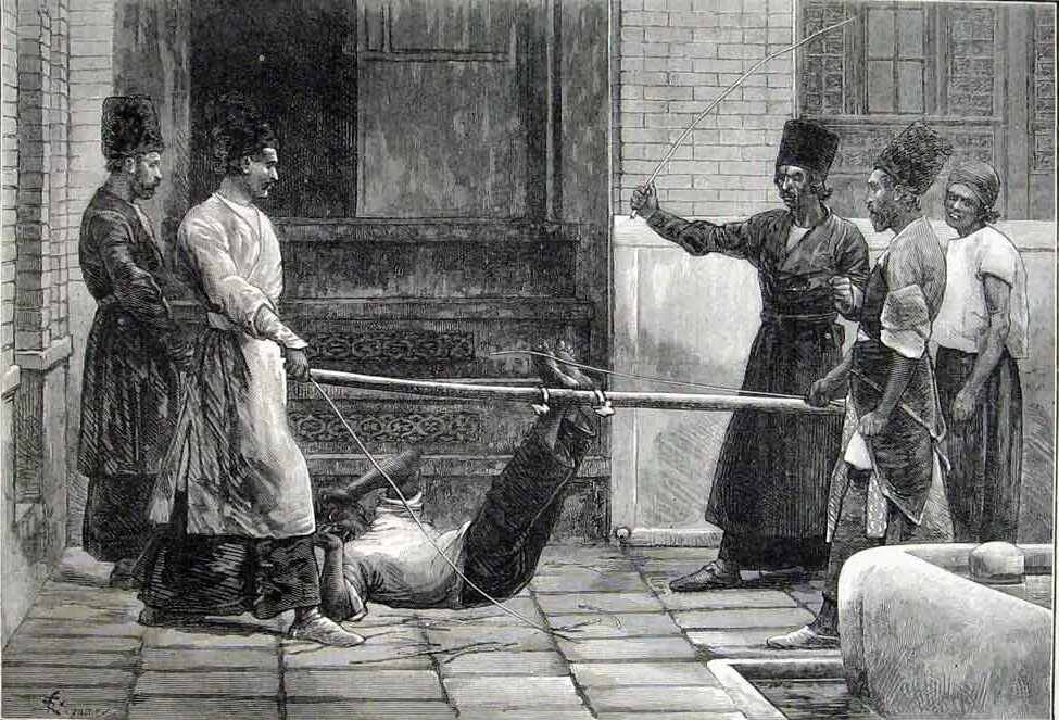 Османская Империя фалака для наказаний.