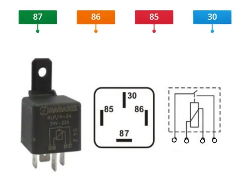Relay : 2 Pole Relay Wiring Diagram : Relay Motorcycle wiring, Car amplifier, El