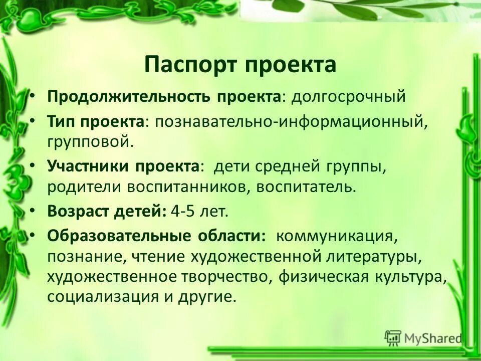 Паспорт проекта продолжительная и активная жизнь Проектная деятельность Начальные классы Уроки