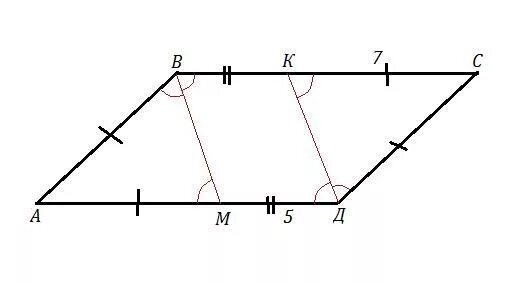 В параллелограмме авсд сторона аб 7. АВСД параллелограмм ДК биссектриса. Картинки биссектрисы противоположных углов параллелограмма. Площадь параллелограмма АВСД равна 56 точка е.