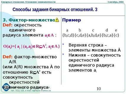 Бинарные отношения задания