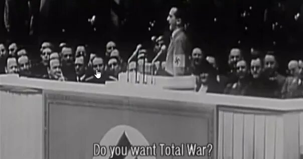 Геббельс totalen Krieg. Речь Геббельса о тотальной войне.
