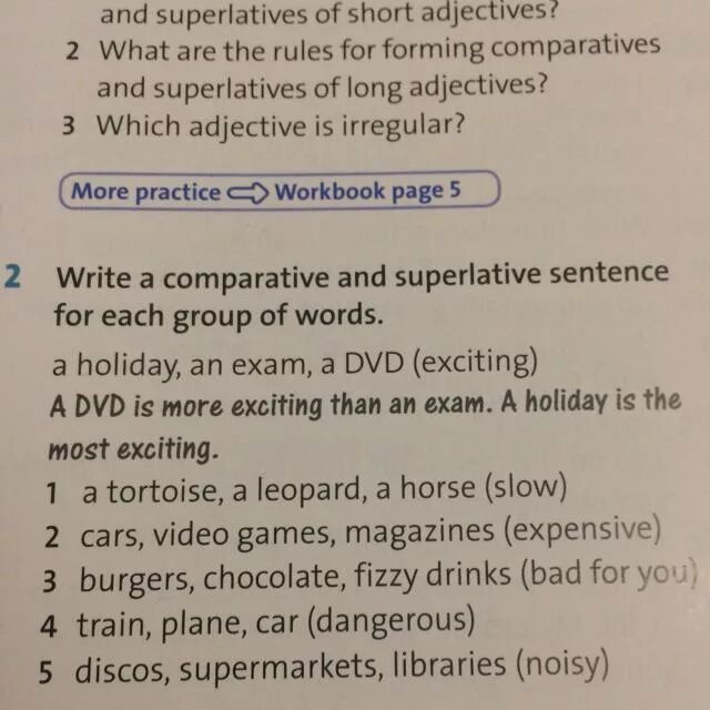 Comparative and Superlative sentences. Write Comparative and Superlative sentences. Write a Comparative and Superlative sentence for each Group of Words. Write 3 Comparative sentences & 3 Superlative sentences..