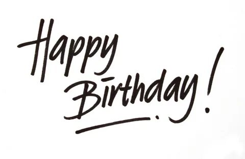 Black birthday inscription on a white background image 