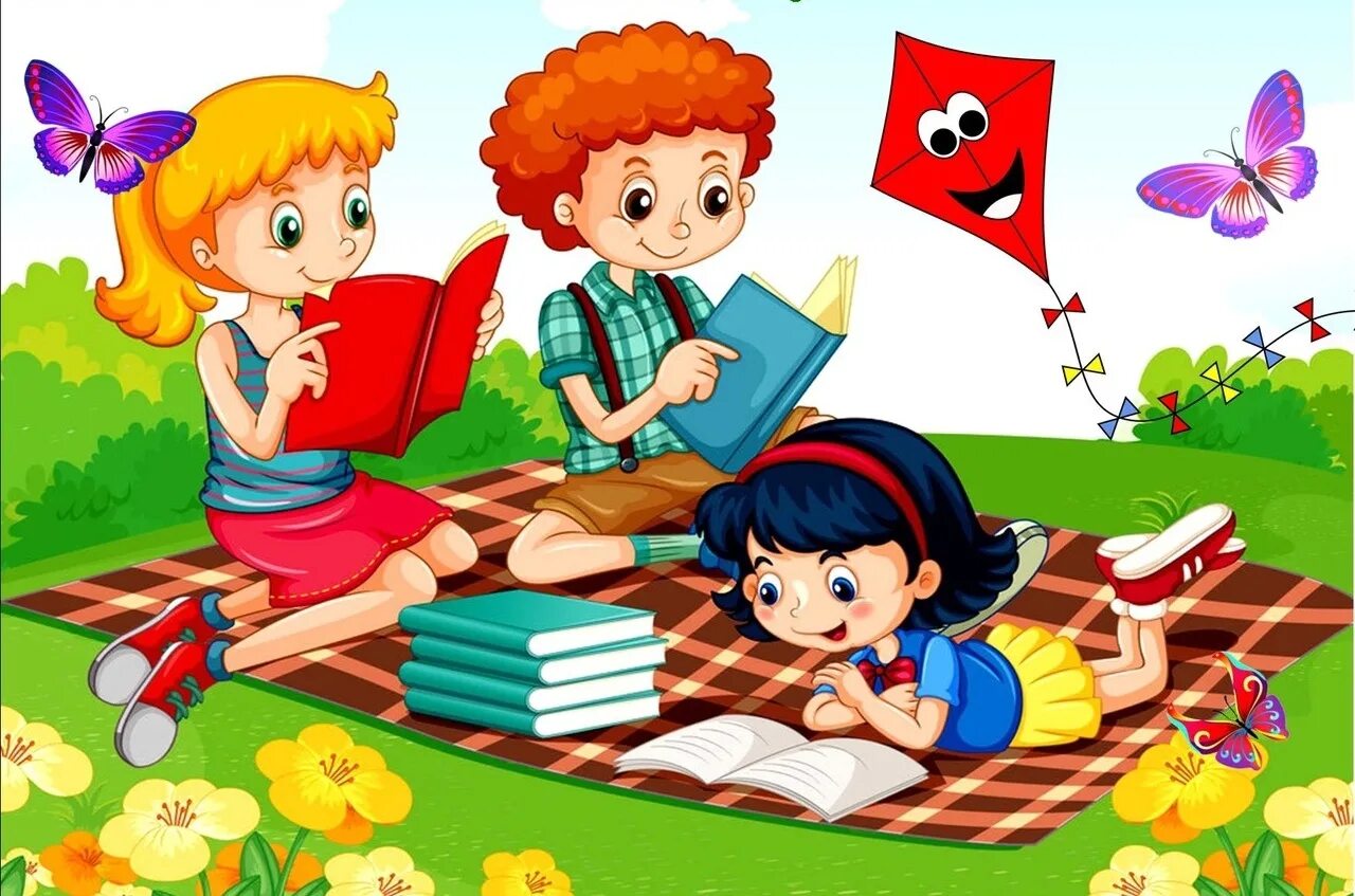 Час чтения в школе. Летнее чтение. Дети в библиотеке. Лето с книгой в библиотеке. Летнее чтение детей.