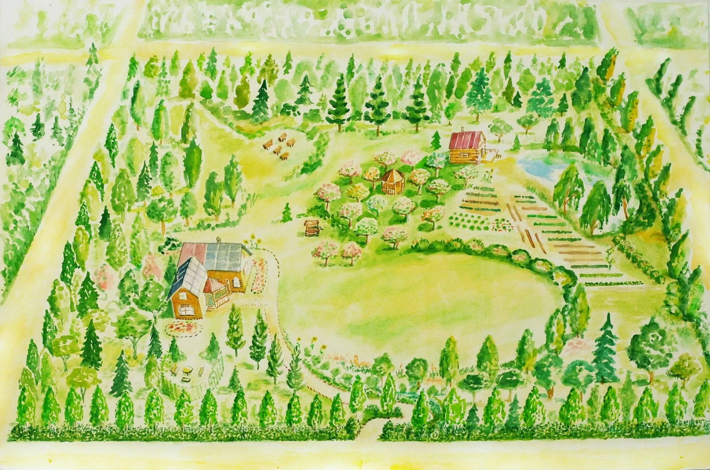 Рисунок местности. Родовое поместье Мегре. Родовое поместье проект Анастасия. Проект родового поместья Владимира Мегре. Мегре родовое поместье эскиз.