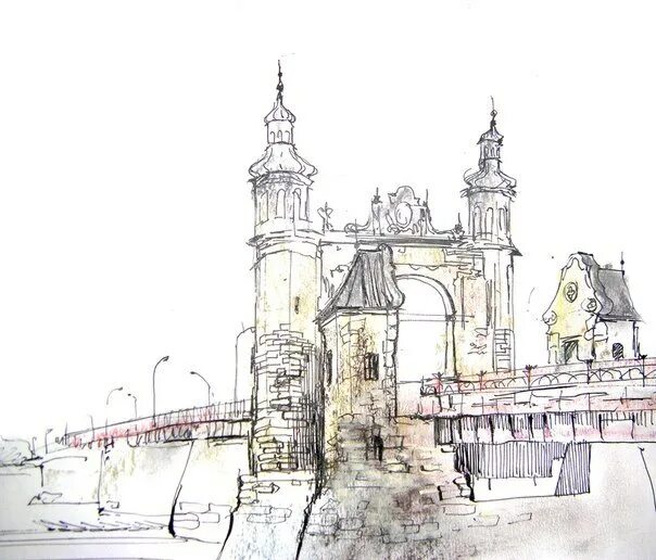 Архитектура калининграда рисунки. Рыбная деревня калининград вектор. Векторная картинка львов город. Графика тушью город. Рисунки калининграда графика.