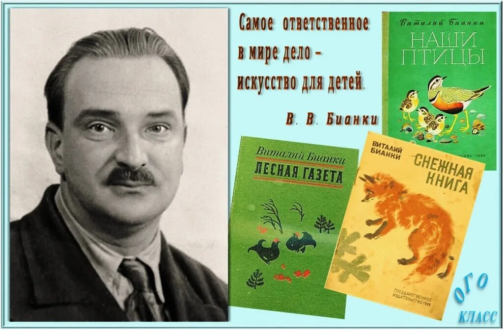 Бианки в библиотеке для детей. Бьянкипортрет писателя. Портреты детских писателей Бианки.