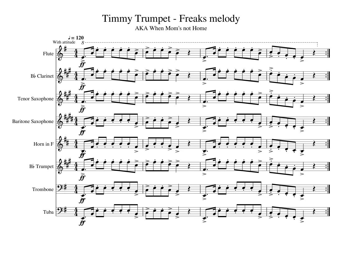 Freaks radio edit timmy. Фрикс ноты. timmy trumpet freaks ноты для тромбона. freaks ноты для фортепиано. freaks surf curse ноты.