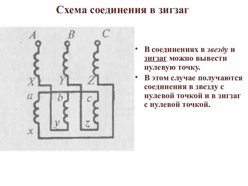 Соединение звездой трансформатора. Соединение обмоток трансформатора звезда зигзаг. Схема подключения зигзаг трансформатор. Схема соединения зигзаг трансформатора. Схема соединения обмоток трансформатора зигзаг.