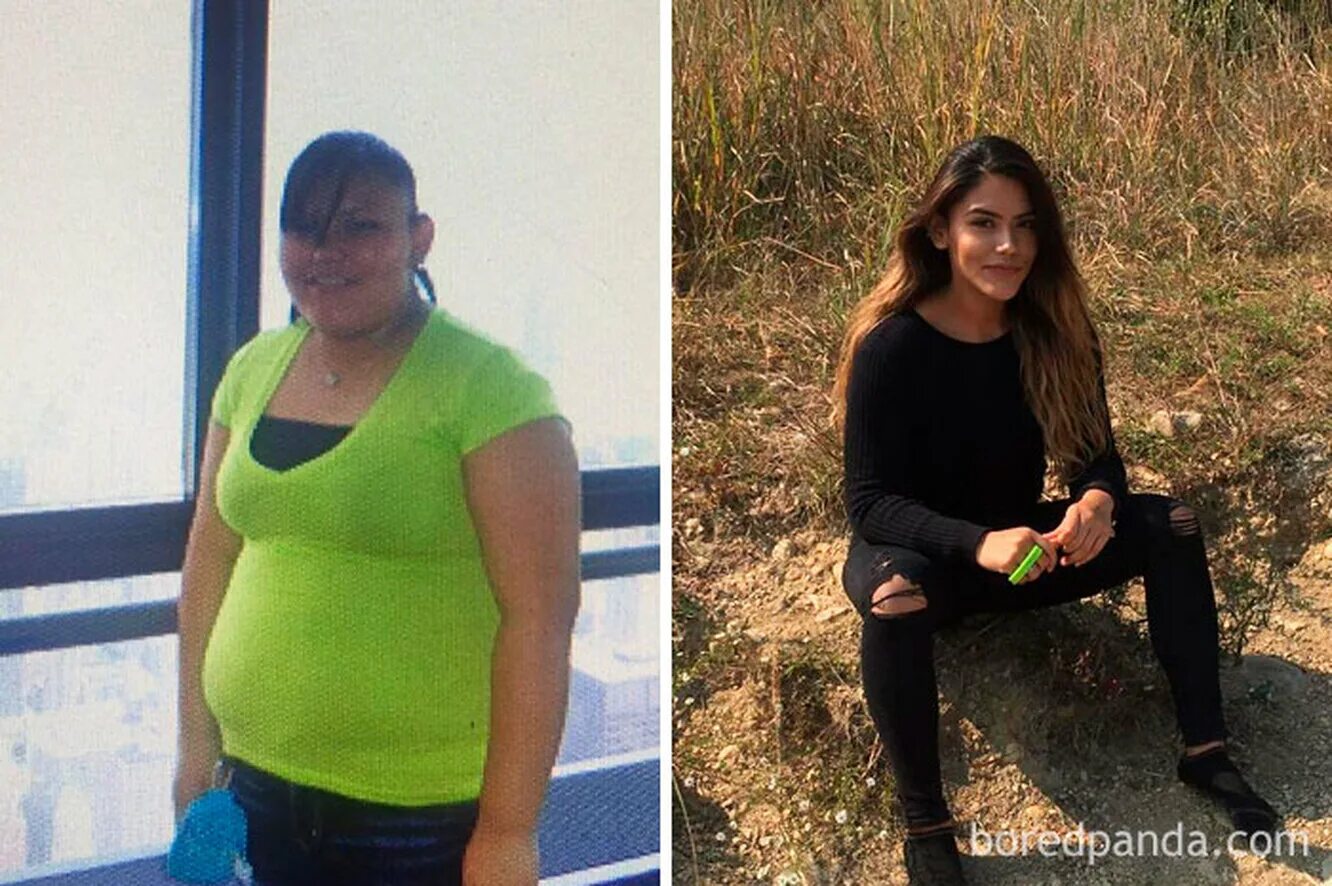 Похудение до и после. Люди до и после похудения. До и после похудения девушки.